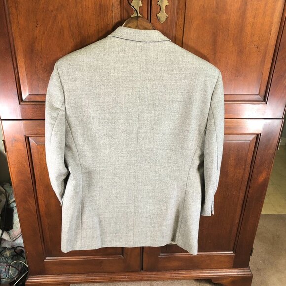 PRONTO UOMO Men's Blazer 42R Gray Sport Coat 100% Wool Classic 2-Button - Picture 16 of 16